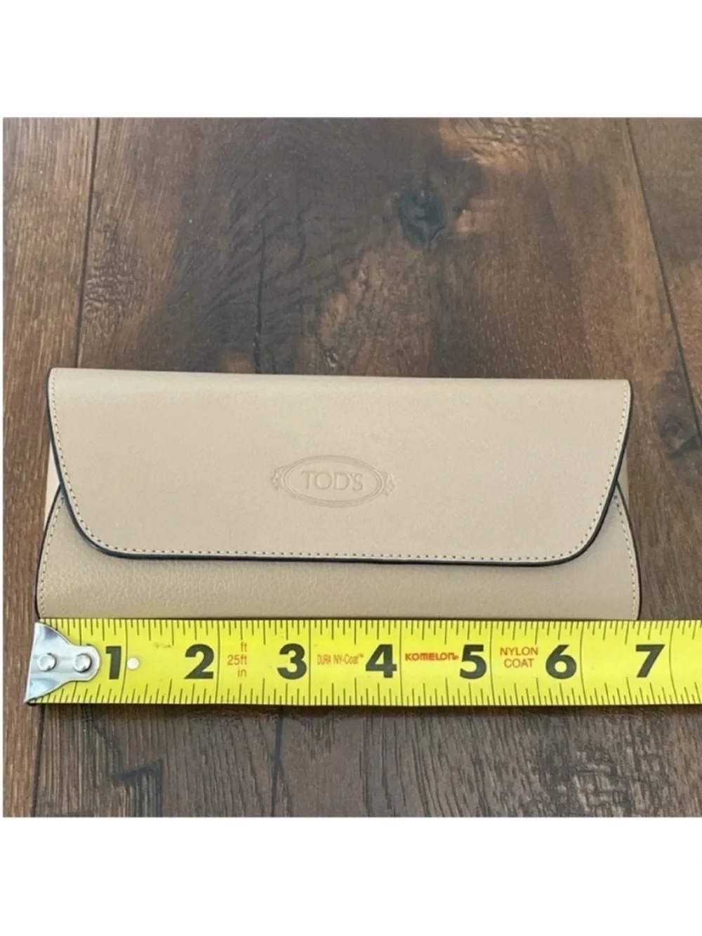 Tod's Leather Eyeglasses Sunglasses Glasses Case Beige Tan Color Leather
